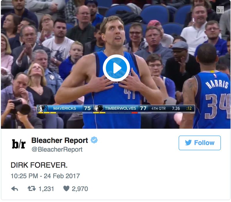Illustration for article titled Bleacher Report Deletes Dirk Nowitzki Tweet After Mark Cuban Complains To President Of Turner